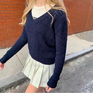 brandy melville navy leigh sweater